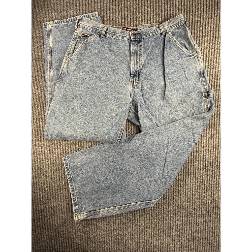 POLO JEANS Co Ralph Lauren Mens 36x30 Carpenter Pants Denim D-Ring BAGGY Y2K
